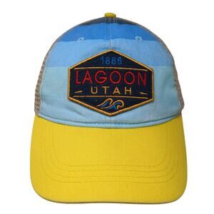 1886 Lagoon Utah Snapback Trucker Hat Multicolor One Size Mesh Back Lucky 7 USA